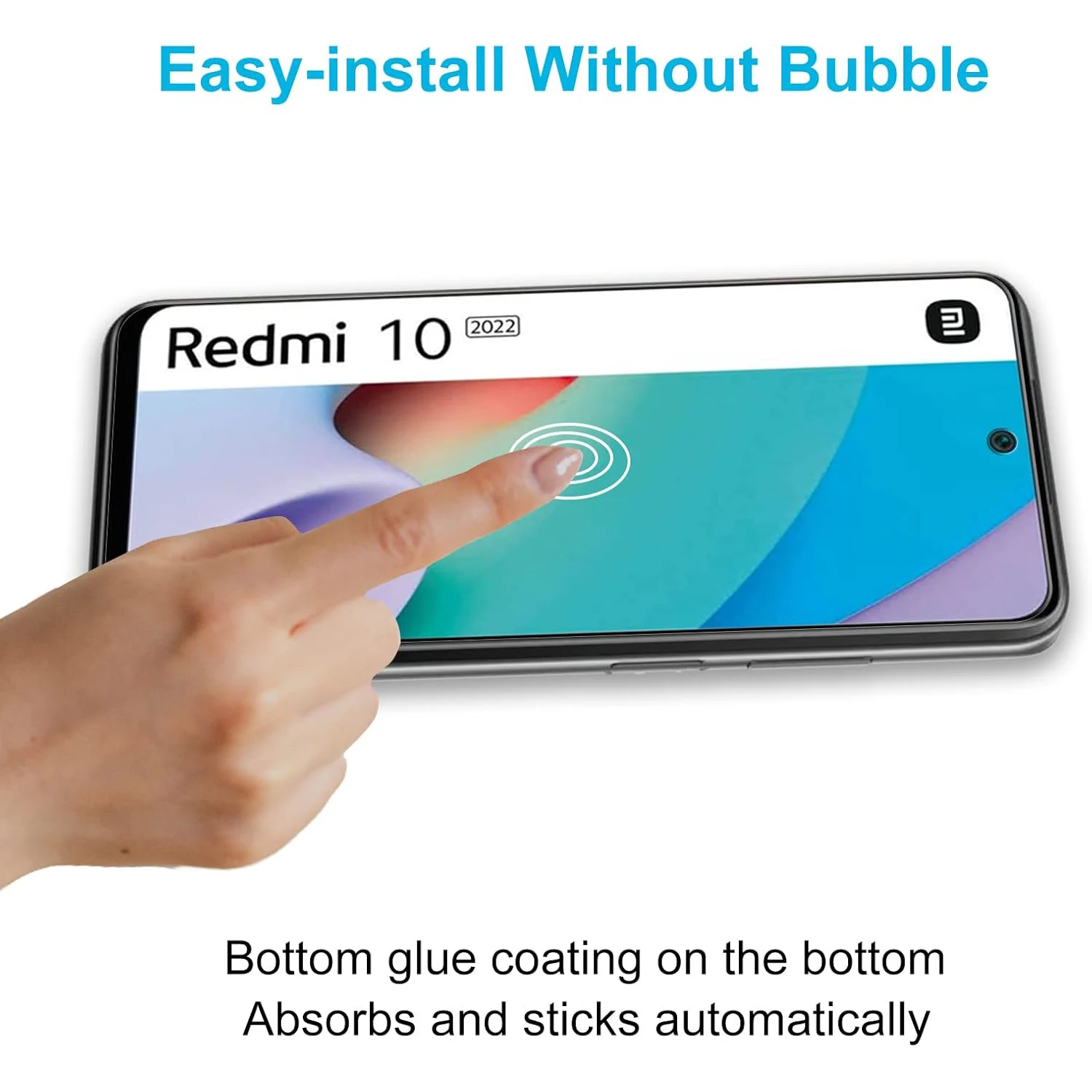 Vidrio templado para Xiaomi Redmi 10, 4G, 2022, película protectora de pantalla