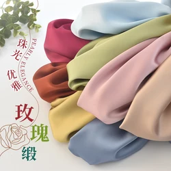 Wholesale High Quality Polyester Satin Fabric Crepe Back Satin Fabric Silky Charmeuse Satin Fabric