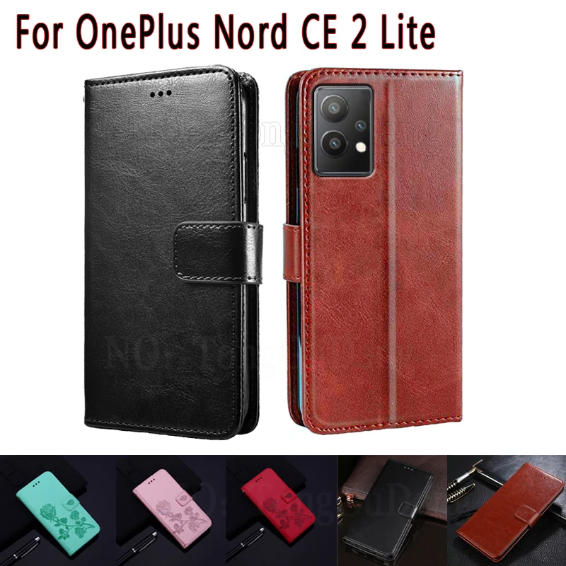 CPH2409 Wallet Cover For OnePlus Nord CE 2 Lite Case Flip Leather Stand Protective Etui Book For OnePlus Nord CE2 Lite Case Bag