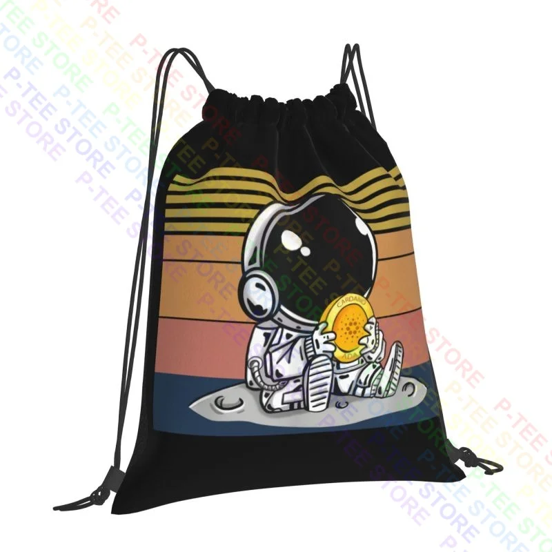 Cardano Baby Moon Astronaut Drawstring Bags Gym Bag Fashion Foldable Gymnast Bag Bags For Travel