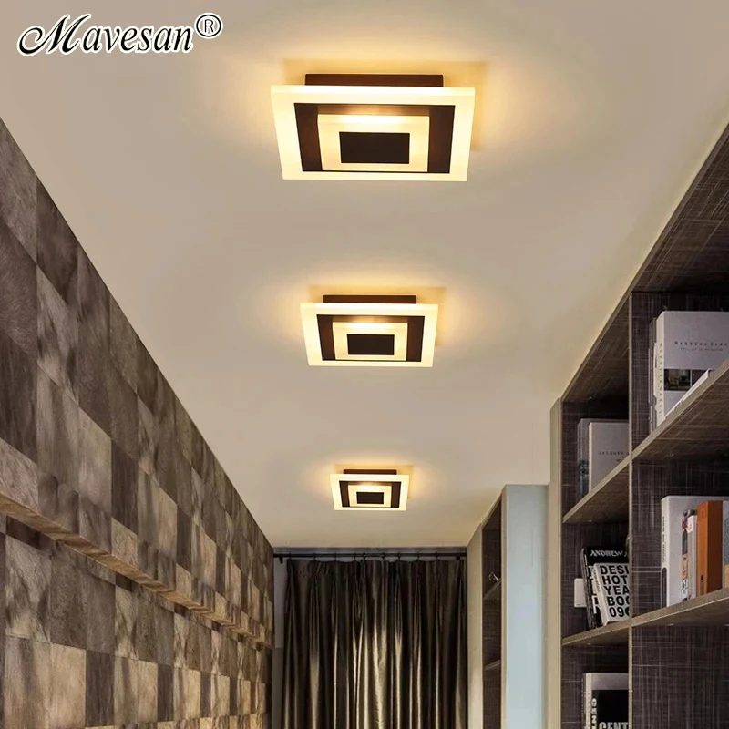 Modern LED Ceiling Light For Corridor Lamps Bathroom Living Room Balcony Round Square Lighting Home Decorative Fixtures Dropship