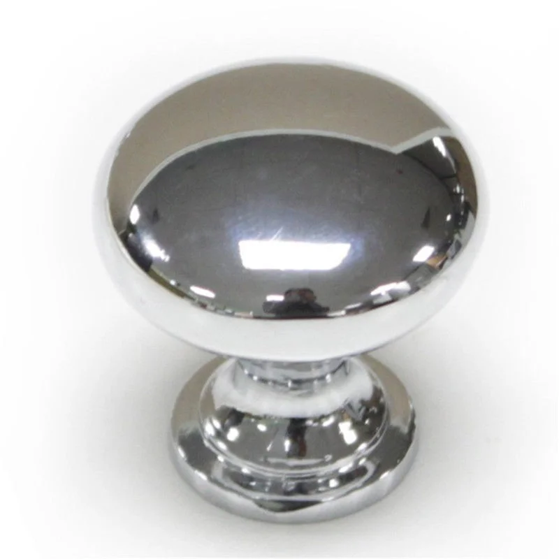 2pcs/4pcs Chrome Metal Door Knobs Drawer Wardrobe Kitchen Cupboard Handles Silver Furniture Accessories