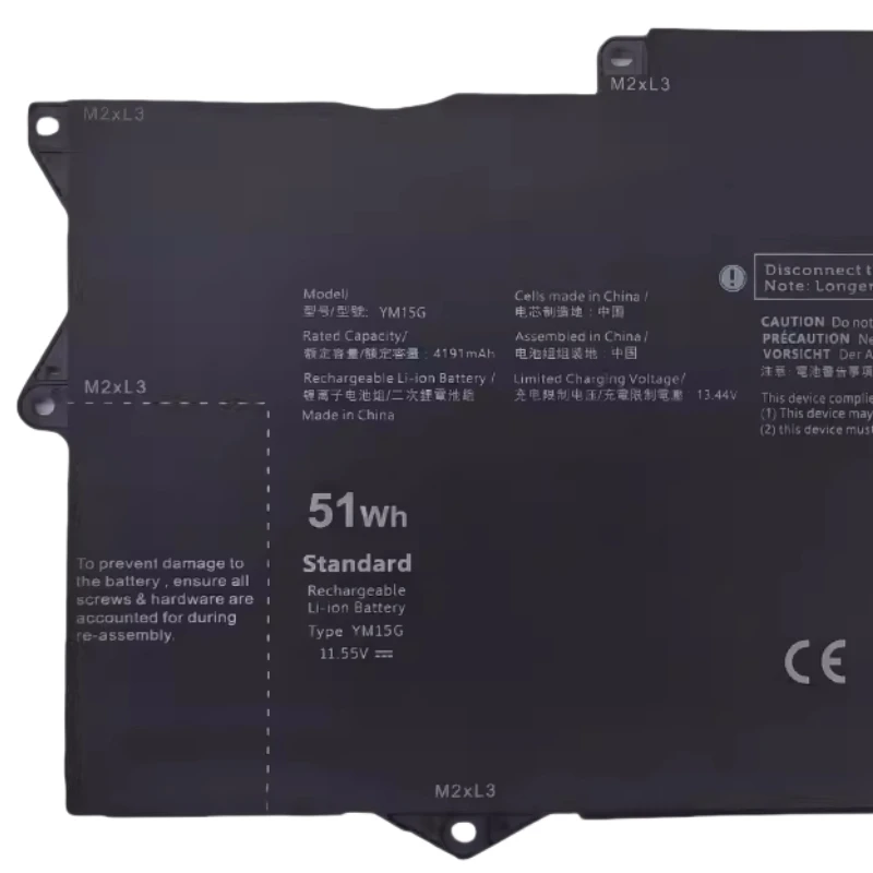 Imagem -02 - Bateria para Dell Xps 13 9315 Ym15g 0g9fhc G9fhc 0w6d4h W6d4h em P153g001 9315-c0nnp D1705s Wp01kr 9315-p1708