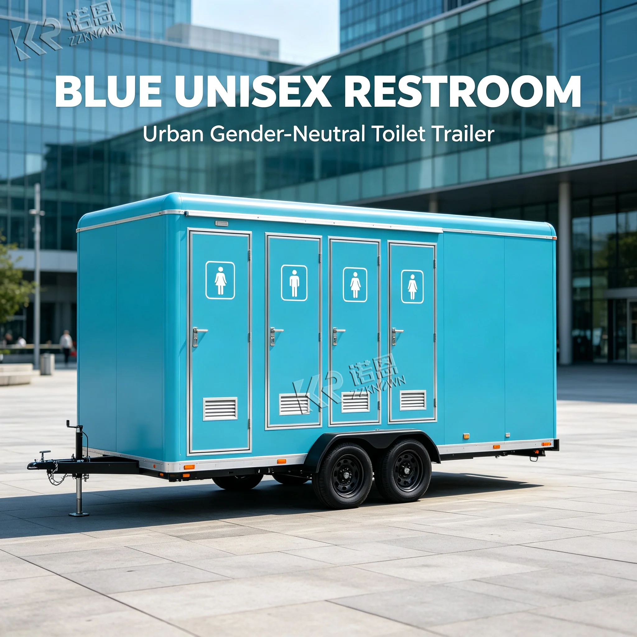 Modern Luxury Portable Steel Toilet Trailer with Eco-Friendly Design for Outdoor Use Durable Construction