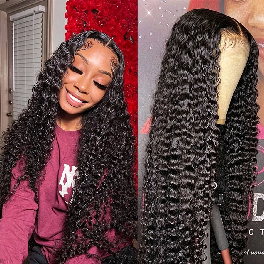 Peruvian Hair Loose Deep Wave Full Lace Human Hair Wig With Baby Hair Wave Full Lace Wig For Black Women