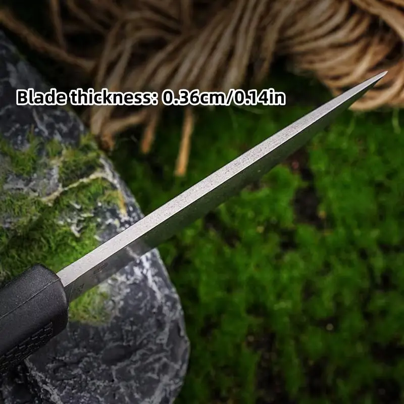 High Hardness Folding Portable With Wooden Handle, Multi-purpose Camping Survival Stainless Steel Knife High Hardness Folding Po image 2