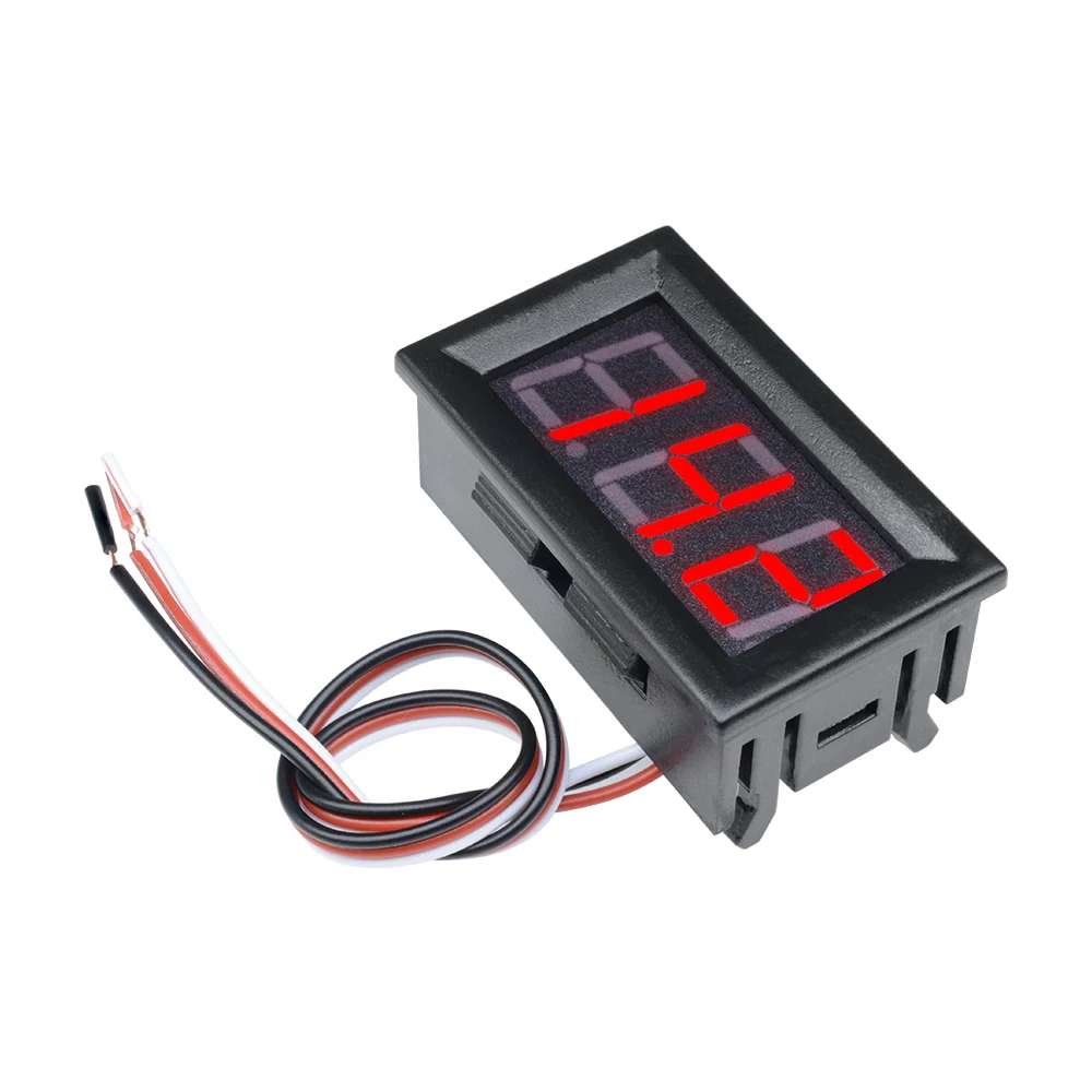 Digital Voltmeter DC 0V to 30V Digital Voltmeter Voltage Panel Meter Red/Blue/Green For 6V 12V Electromobile Motorcycle Car