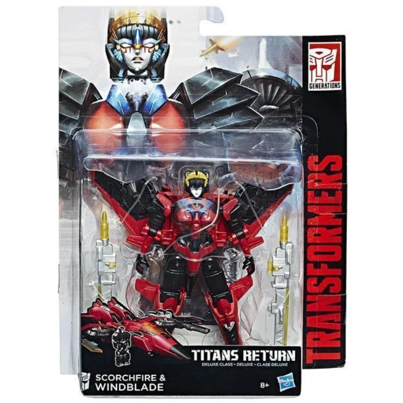 W magazynie Takara Tomy Transformers G Series Titan Return D-Class Wind Blade Robot Anime Action Model Zabawki Prezent