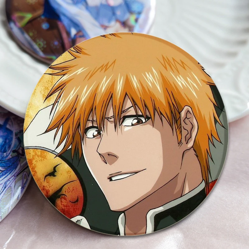 Death Comic Badge Kurosaki Ichigo Urahara Kisuke Ulquiorra Cifer Grimmjow Jaegerjaquez Cartoon Character Enamel Pin for Backpack