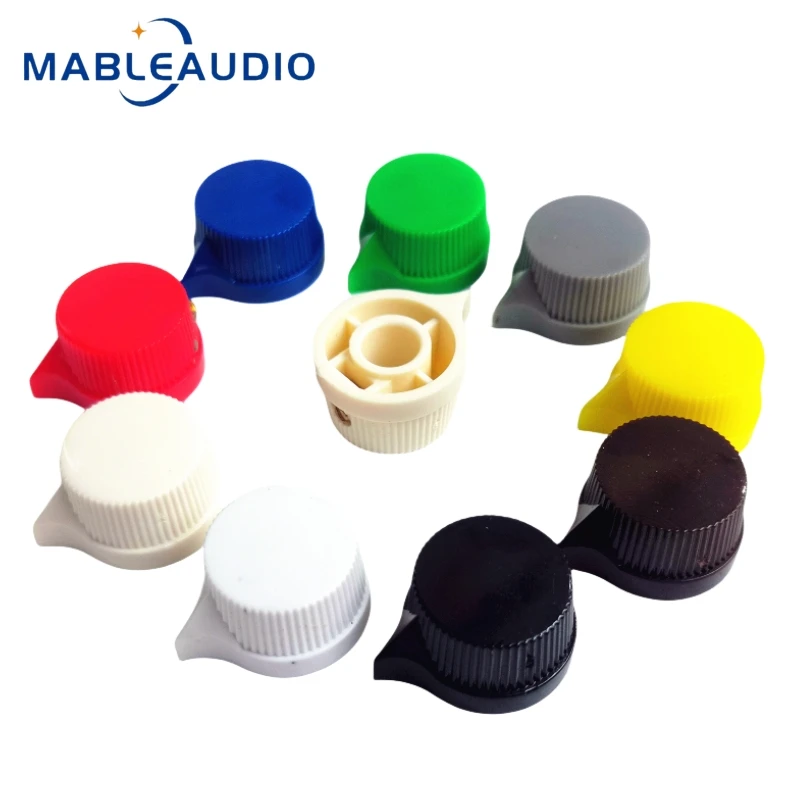 5PCS 17.15X10.9mm Brand New Colored Plastic Knob Guitar Effector Knob Amplifier Speaker Tone Knob With Screw Hole