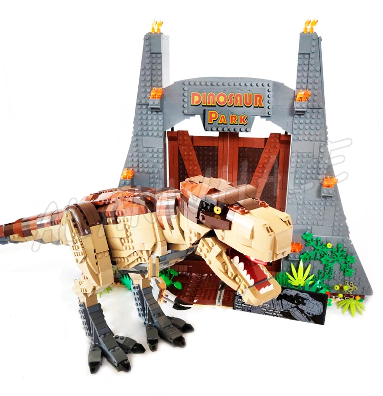 3156pcs Dinosaur Park T.rex 11338 Rampage Gate Great Giant Dino Bricks Building Kits Sets Kids Compatible With Gifts