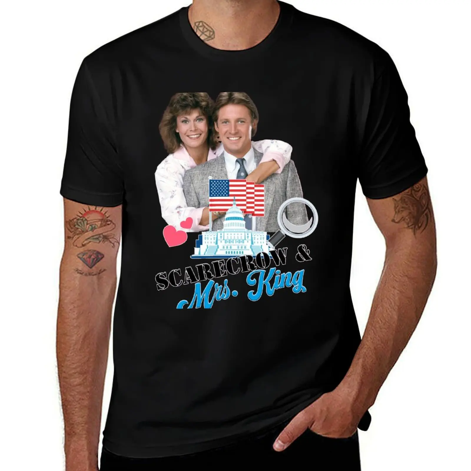Good entertainment with Scarecrow and Mrs King, the popular agent with a heart as an exciting series from the 80s, great T-Shirt