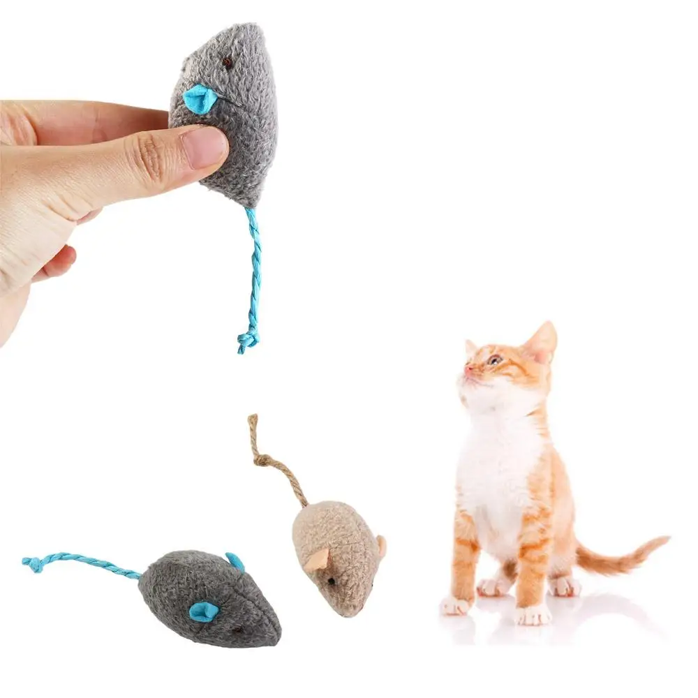 Portable 2pcs Interactive for Kitten  Cats Training  Catnip  Simulated Mouse Fake Mice