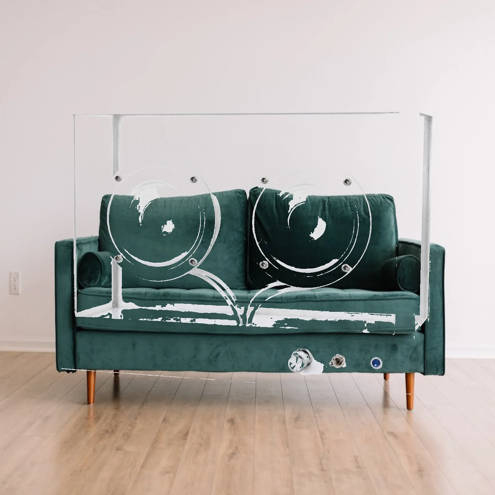 Speaker with Acrylic Enclosure | Minimalist Geometric Design, Compact Desktop Footprint, Transparent Speaker
