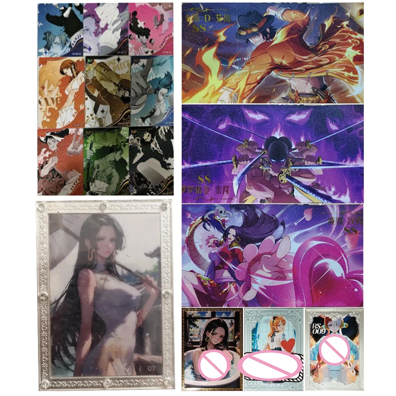 Japanese Anime ONE PIECE Collectible Cards Characters Ace Roronoa Zoro Collector's Cards Christmas Birthday Gifts Children's Toy