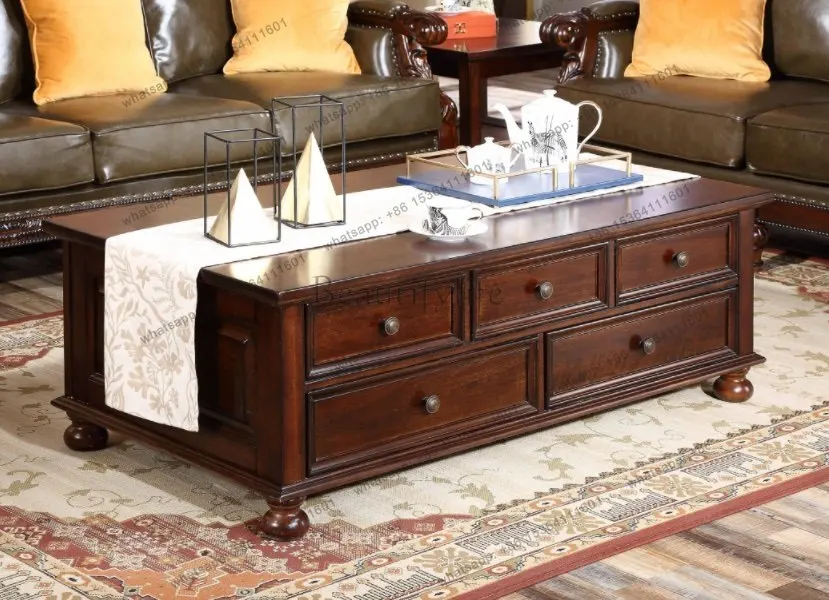 American solid wood coffee table size: length 1350*width 750*height 480mm