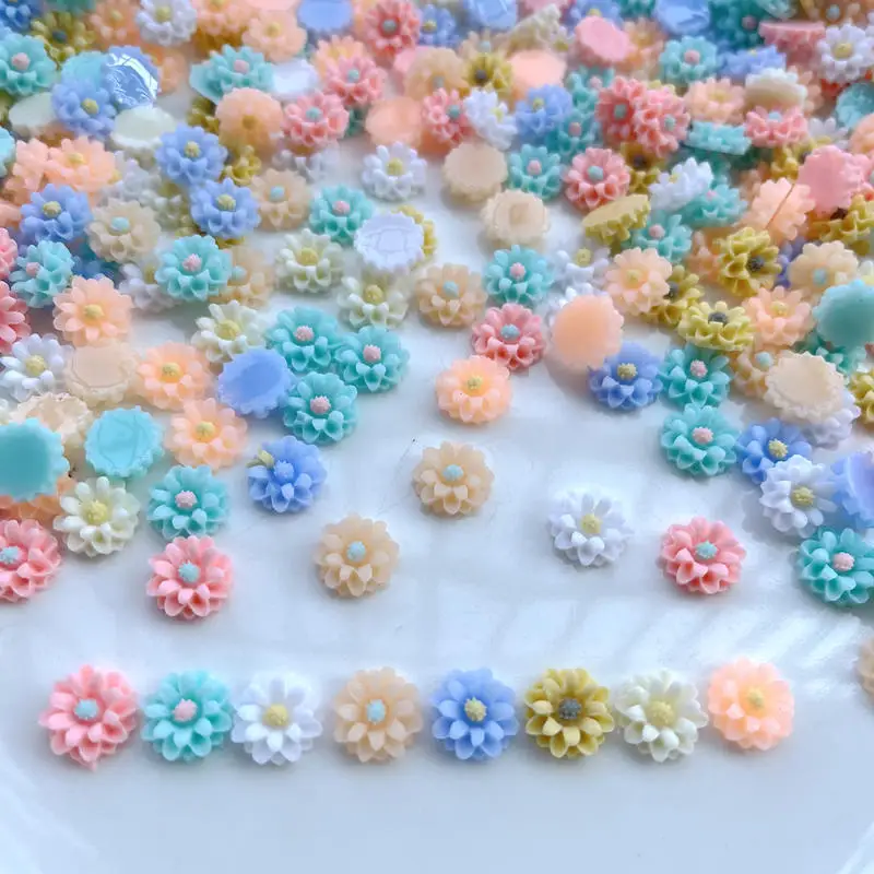 50pcs11mm mooie bloem hars bloem decoratie Strass DIY sieraden meisje haar clip boek decoratie bloem