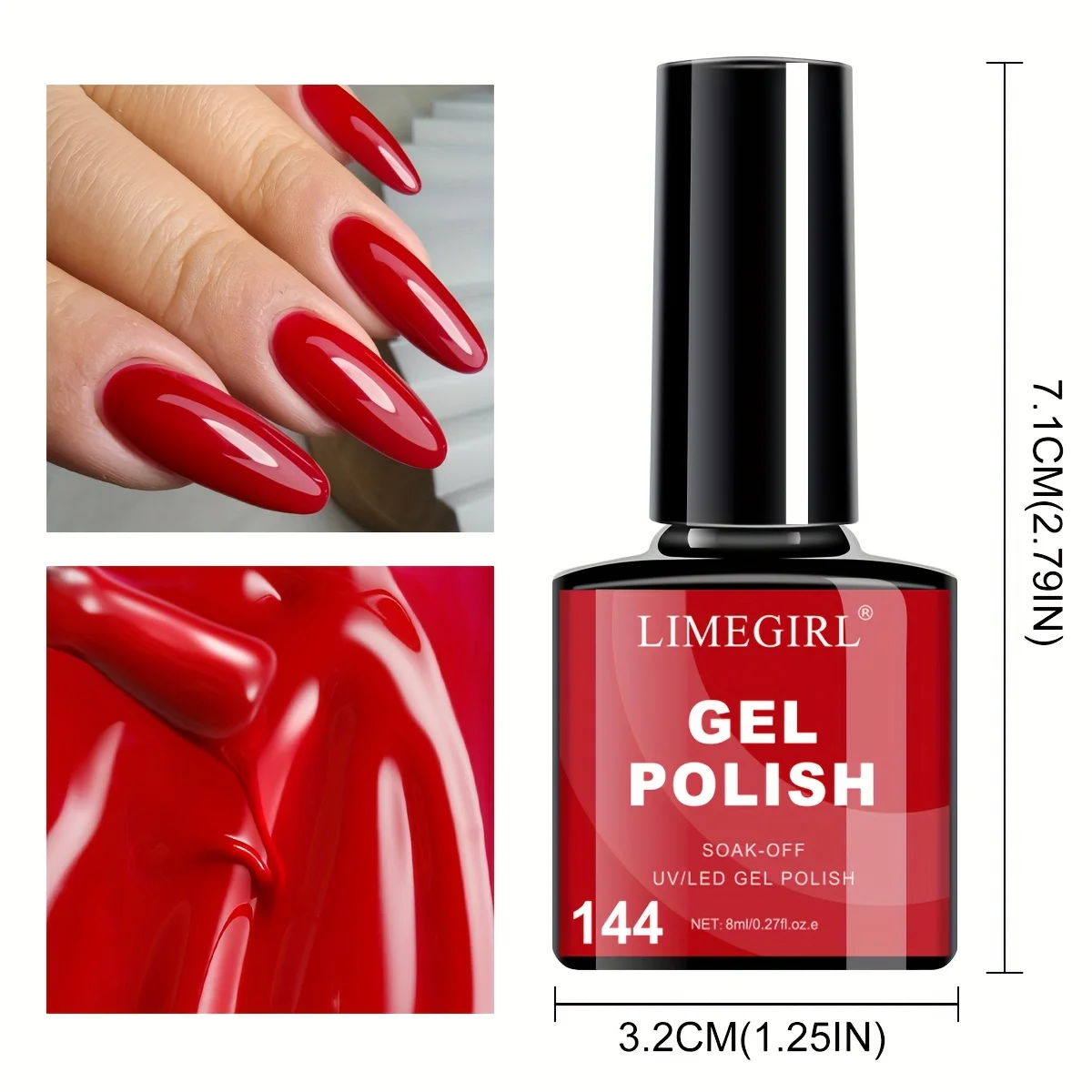 LIMEGIRL Gel UV Smalto per unghie 2PCS 8ML Primavera Estate Glitter Gel Unghie Smalto Art Vernice per Home Salon Manicure Art Forniture fai da te