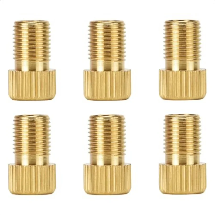 6 قطع من محولات صمام بريستا إلى شريدر النحاسية تنفخ الإطارات بسهولة مع ضواغط مضخات الدراجة Strd والدراجات الأساسية #1