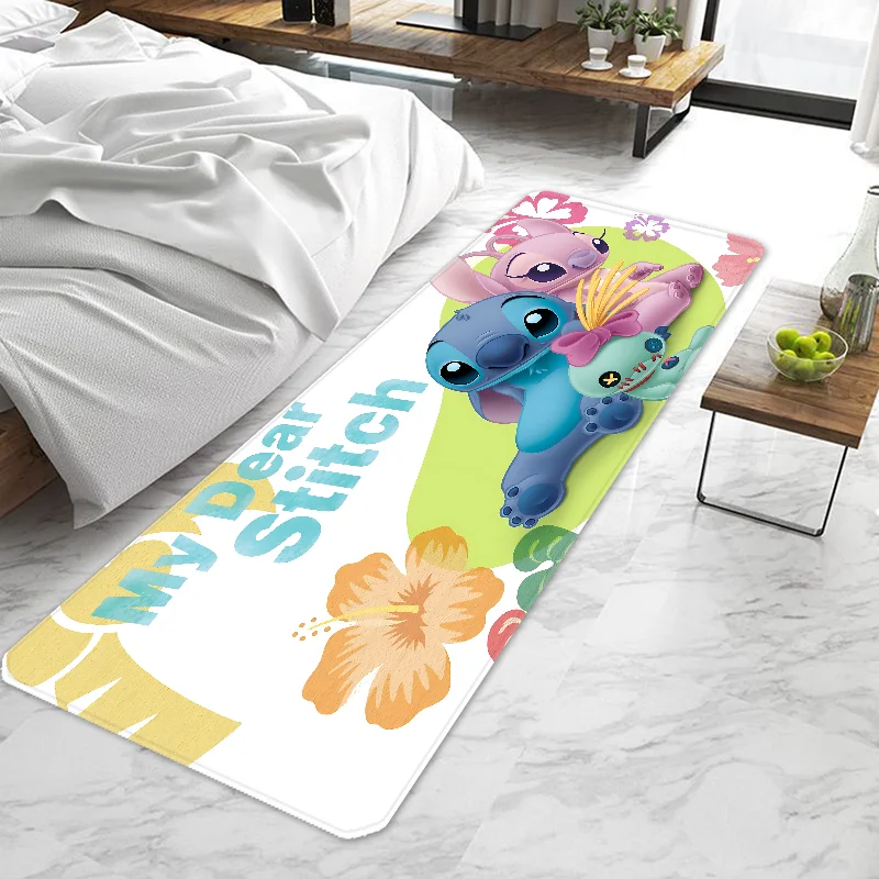 

Disney Lilo Stitch Door Mat Entrance Doormat Non-slip Washable Kitchen Carpet Living Room Hallway Rugs Door Mats Bathroom Bath