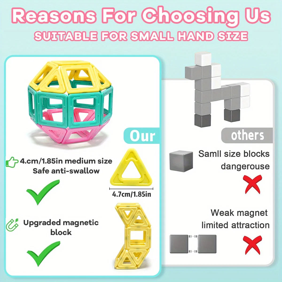 Magnetische bouwsteenset, STEM-speelgoed Geschikt voor kinderen, magnetisch speelgoed voor educatieve puzzel voor kinderen en verjaardagscadeau bouwen