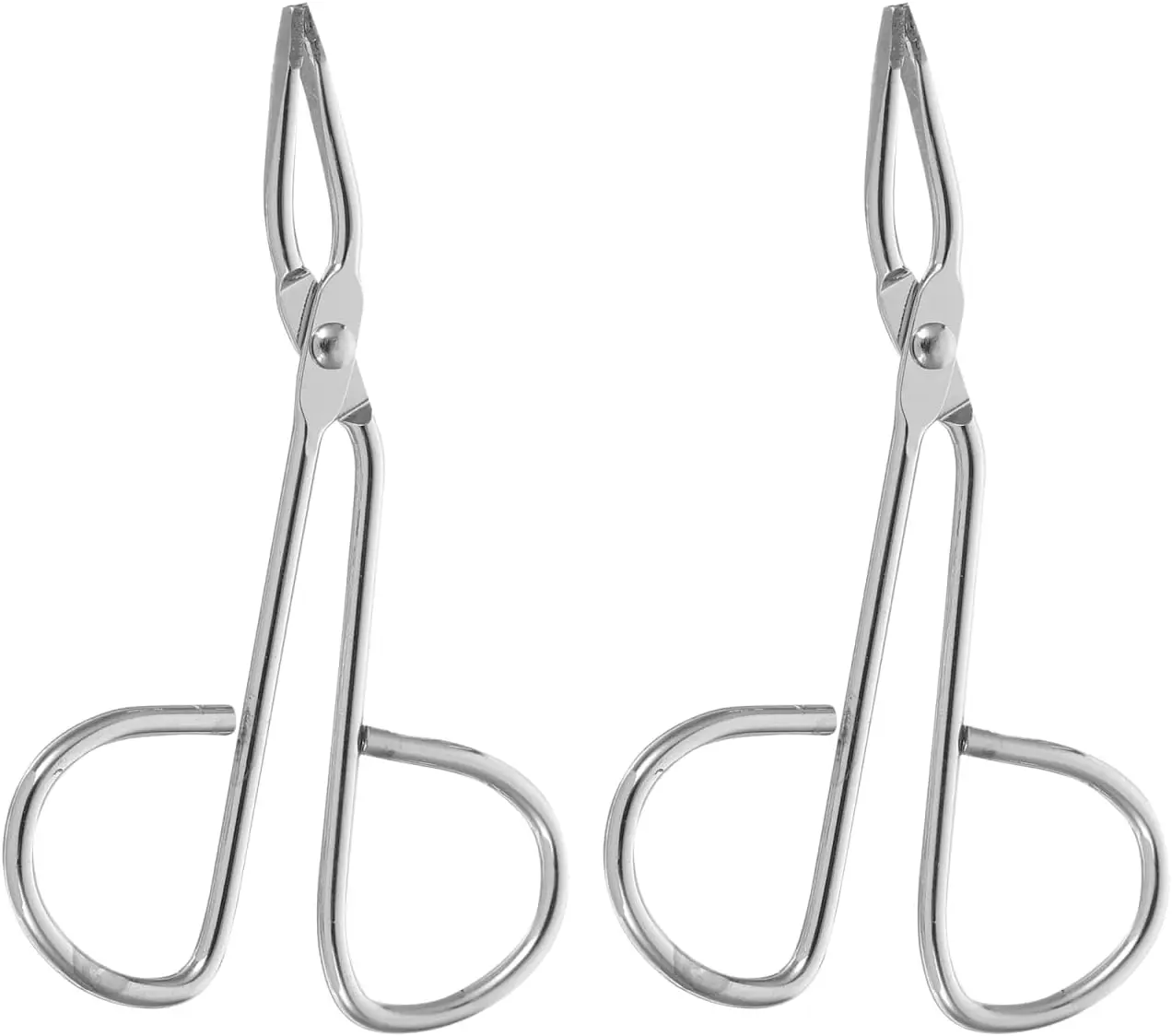2pcs Stainless Steel Eyebrow Scissor Tweezers for Facial Hair Grooming with Handle Grip, Accurate Beauty Accessories