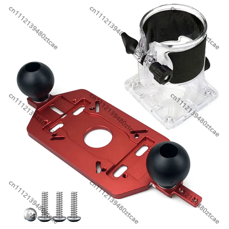 3 In 1 Aluminum Alloy Router Circle Cutting Jig Multifunctional Base For Wood Milling Grooving Slotting