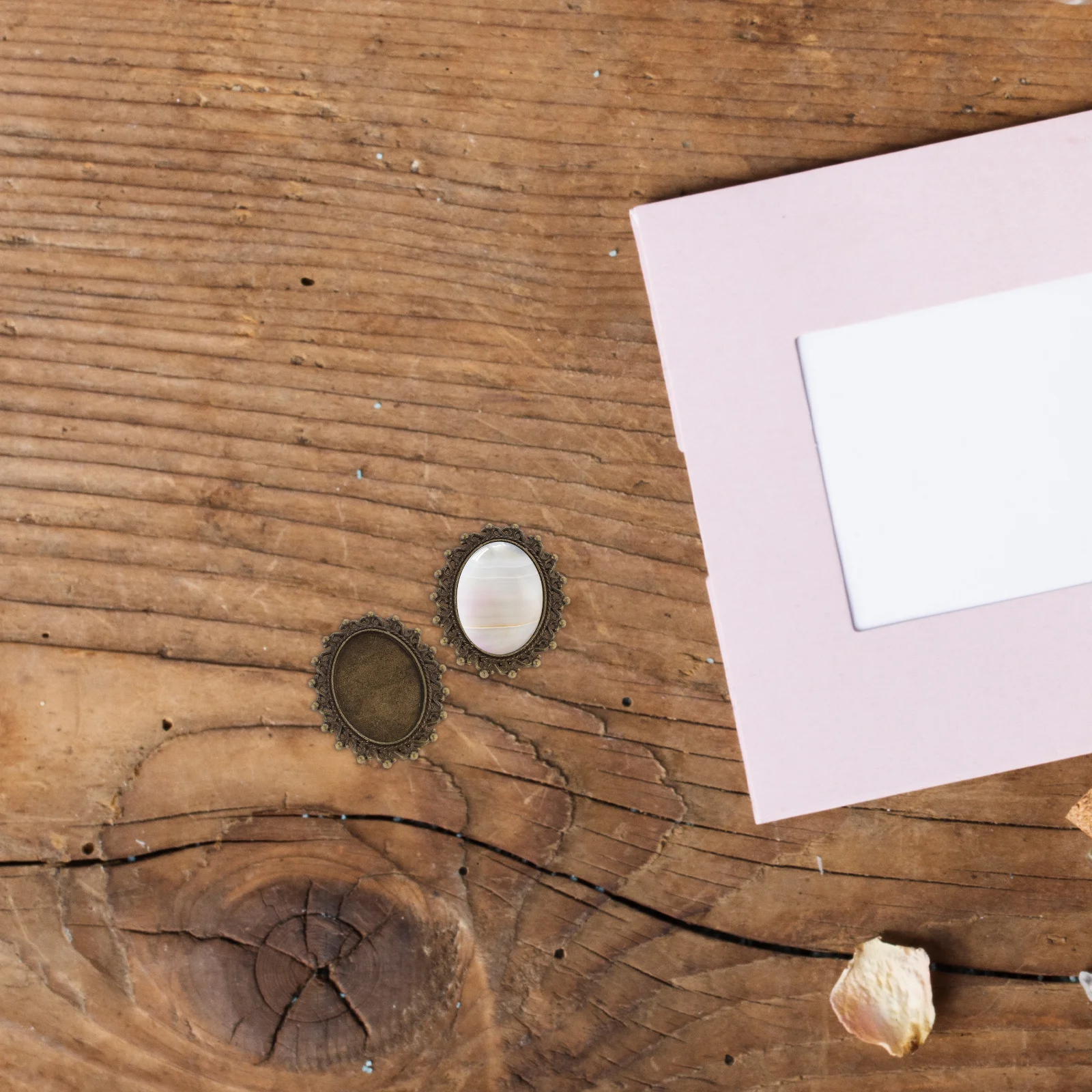 

12pcs Oval Base Blank Alloy Bezel For Diy Jewelry Craft Accessories Retro Pin Making Supplies Brooch Diy Tray Bezel Tray Blanks