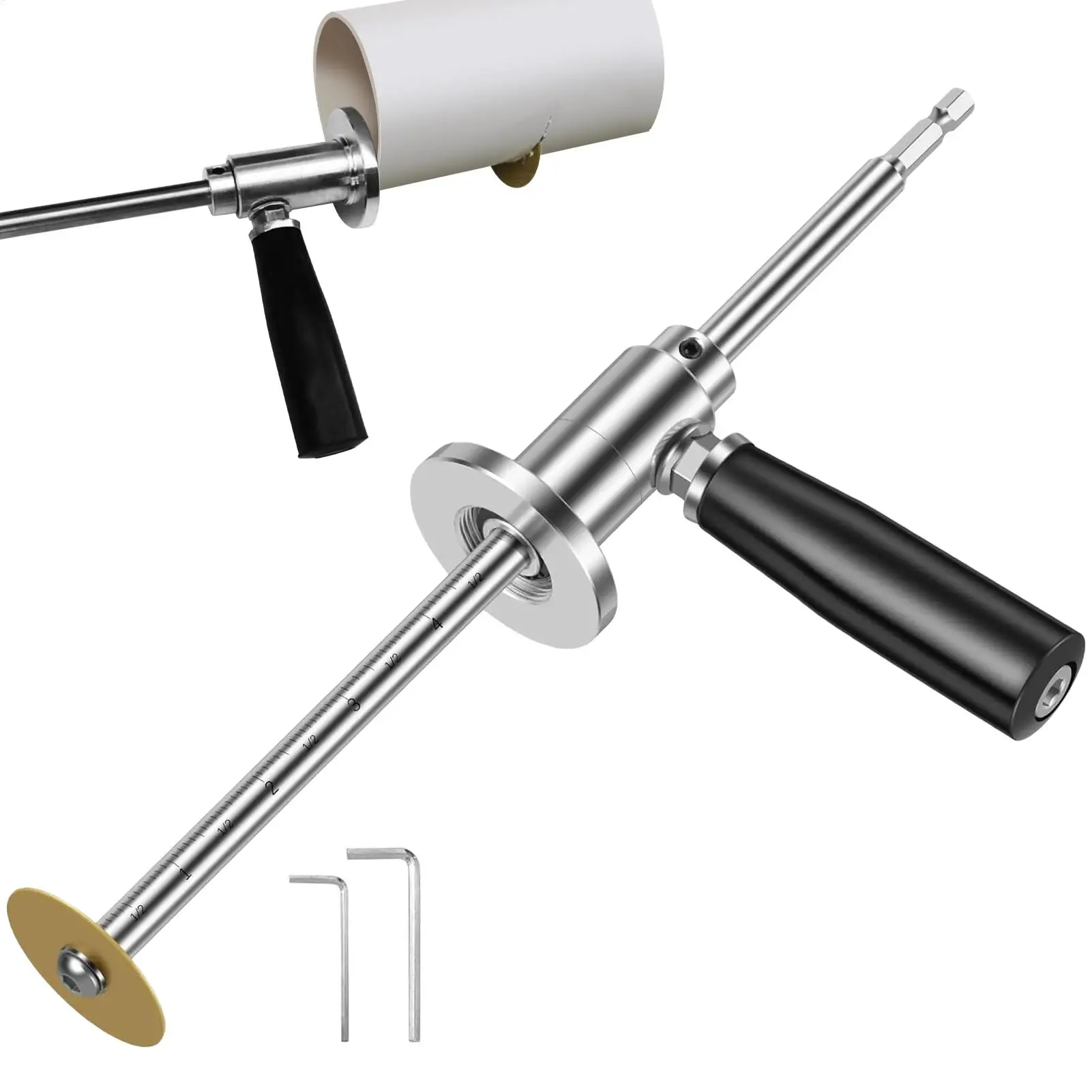 

PVC Inside Pipe Cutter PVC Inner Pipe Cutting Tool Drill Attachment Anti-Slip Hose Cutting Tube Machine For Repair Drivers And