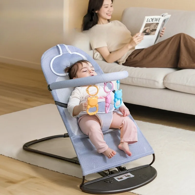 Newborn Recliner Rocking Bed Baby Sleeping Artifact Baby Soothing Sleep with Baby Cradle