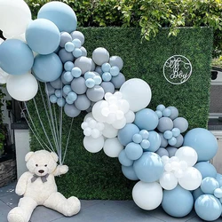 Macaron Blue Balloon Garland Arch Kit Birthday Wedding Party White Grey Latex Gender Reveal Baby Shower Decoration Balloons