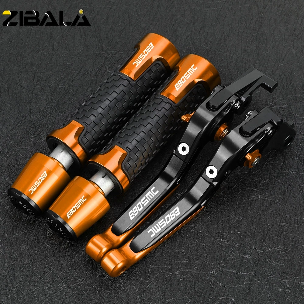 

For 690SMC 690 SMC-R SMCR 2014-2017 Motorcycle Accessories Adjustable Folding Extendable Brake Clutch Levers Handle Grips Ends