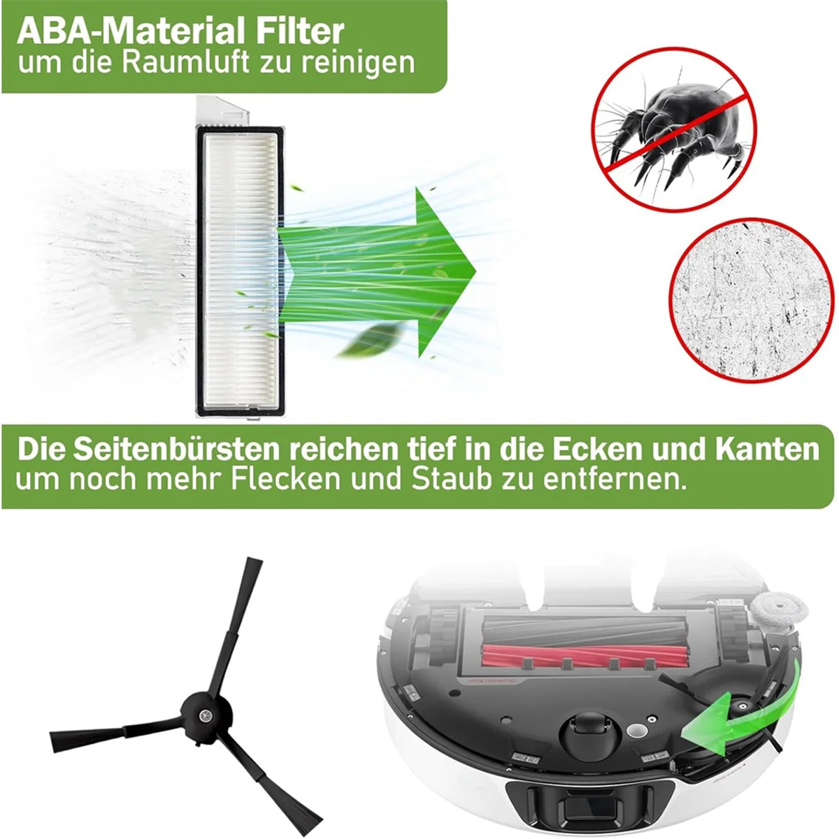 FNJK-For Roborock S8 MaxV Ultra Robot Vacuum Cleaner Main Side Brush Hepa Filter Mop Pads Dust Bags Replacement Parts