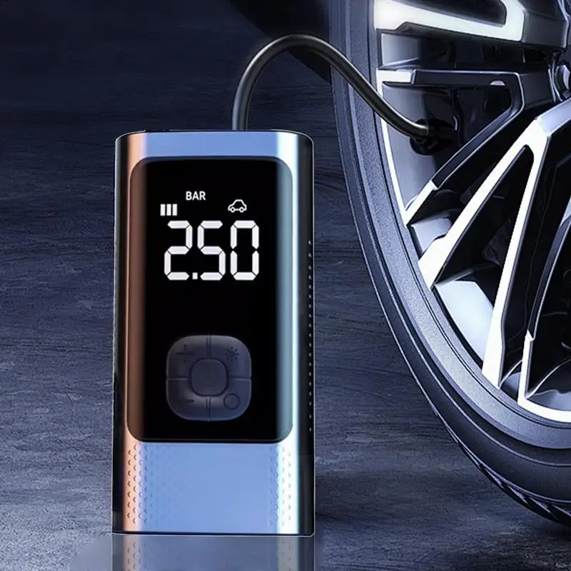 Bomba de aire inalámbrica para neumáticos de coche, inflado rápido, compresor de aire portátil LCD