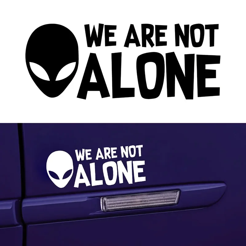 15.2*6cm we are not alone in car stickers motorcycle stickers luggage compartment window stickers decoration