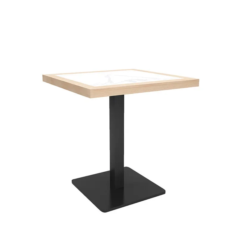 Slate Dining Table Clear Bar Table Catering Commercial Cafe Milk Tea Shop Canteen Restaurant Snack Bar Round Table