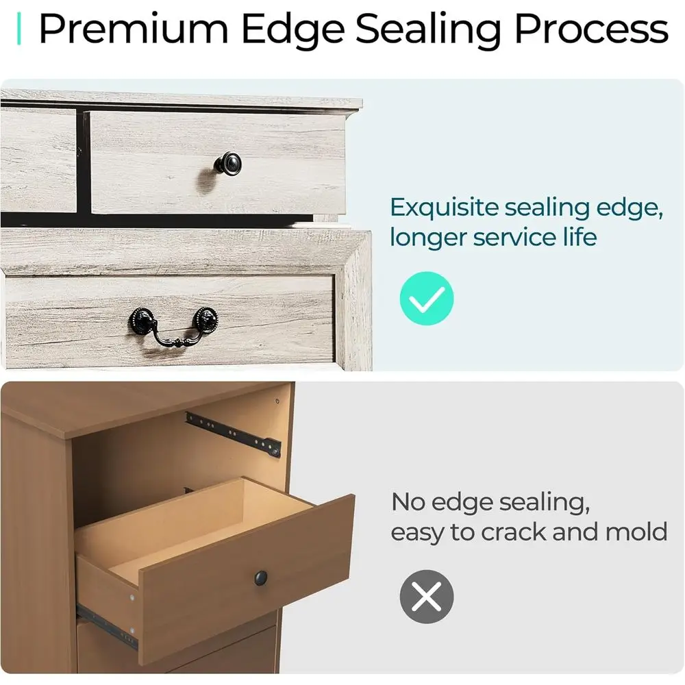 9단 서랍장, 높은 나무 수납장, 거실 공간 정리함, 베이지색