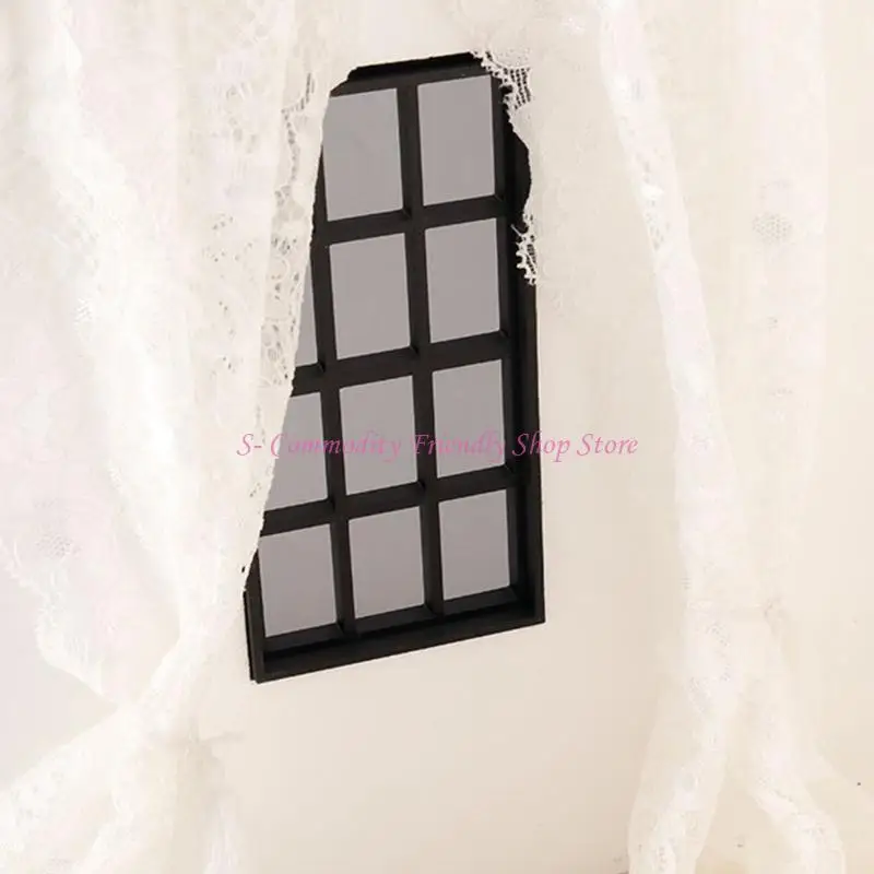 85AE Lightweight Plastic Dollhouses Window 1/12 Scale Miniature Frames For Customizable Home Decors Projects