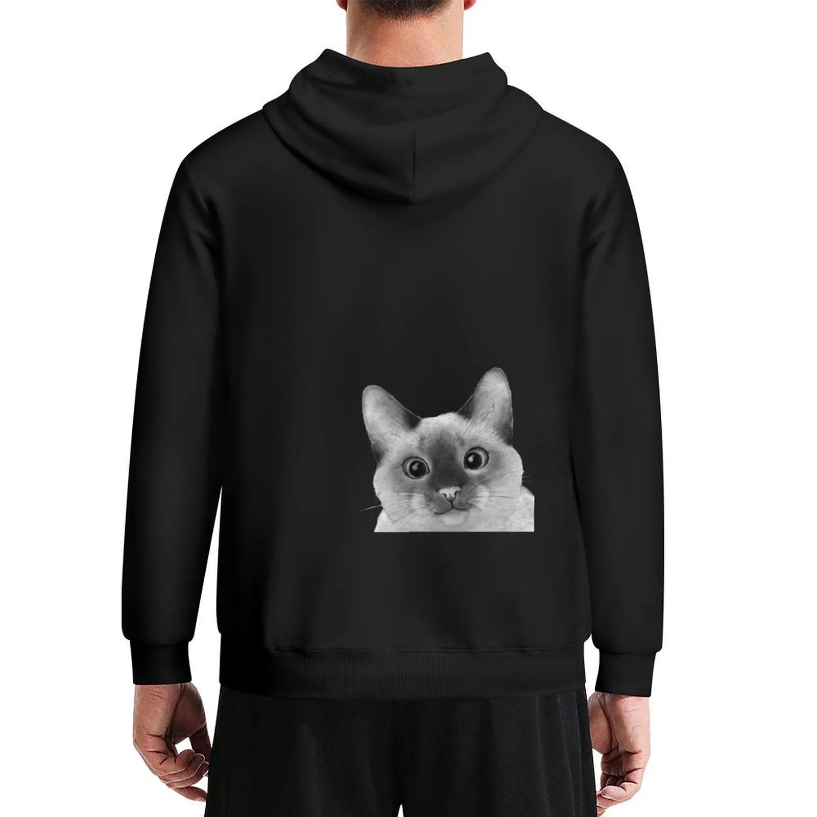 

Siamese sneak-a-peek Hoodie anime clothing korean clothes men clothes men's clothing mens hoodies