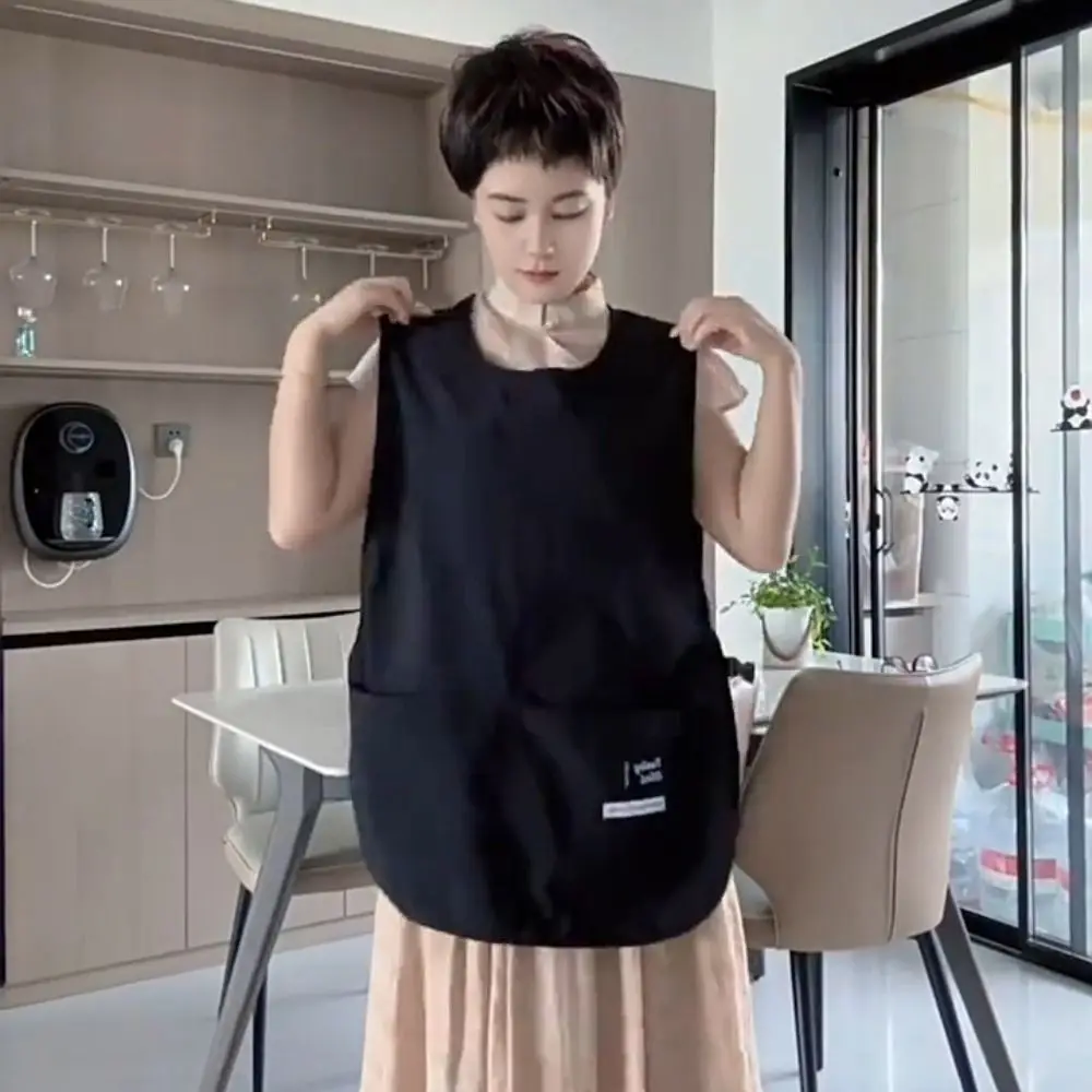 Waterproof Stain-Resistant Apron Breathable Anti Dirty Kitchen Aprons Nylon Vest Style Clothing Accessories Coffee House Uniform