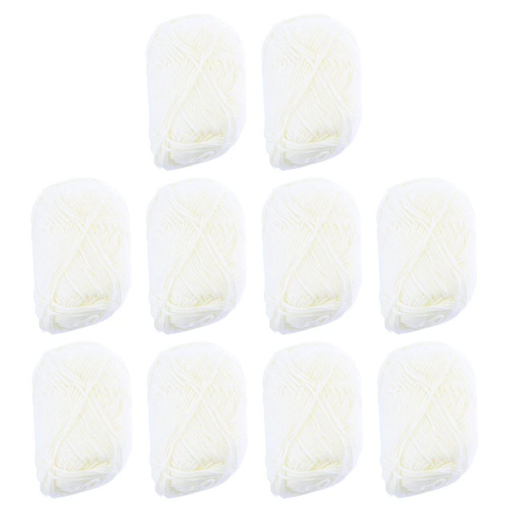 

10 Rolls Milk Cotton Yarn for Knitting Handmade Rope Macrame Child Gradient Cord