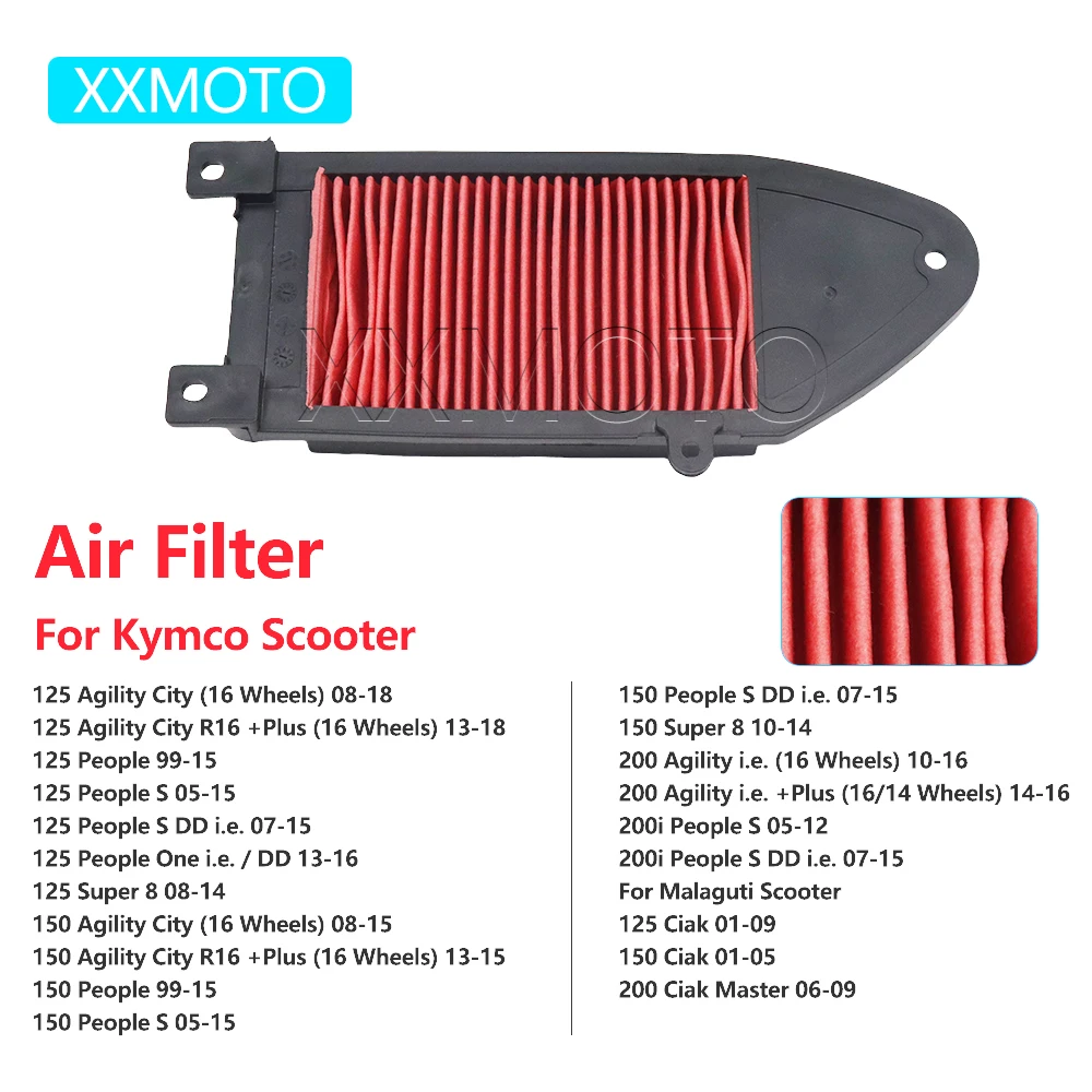 Para Kymco Agility People Super 125 150 200i 200 pieza de repuesto de motor de filtro de aire de alto rendimiento para motocicleta