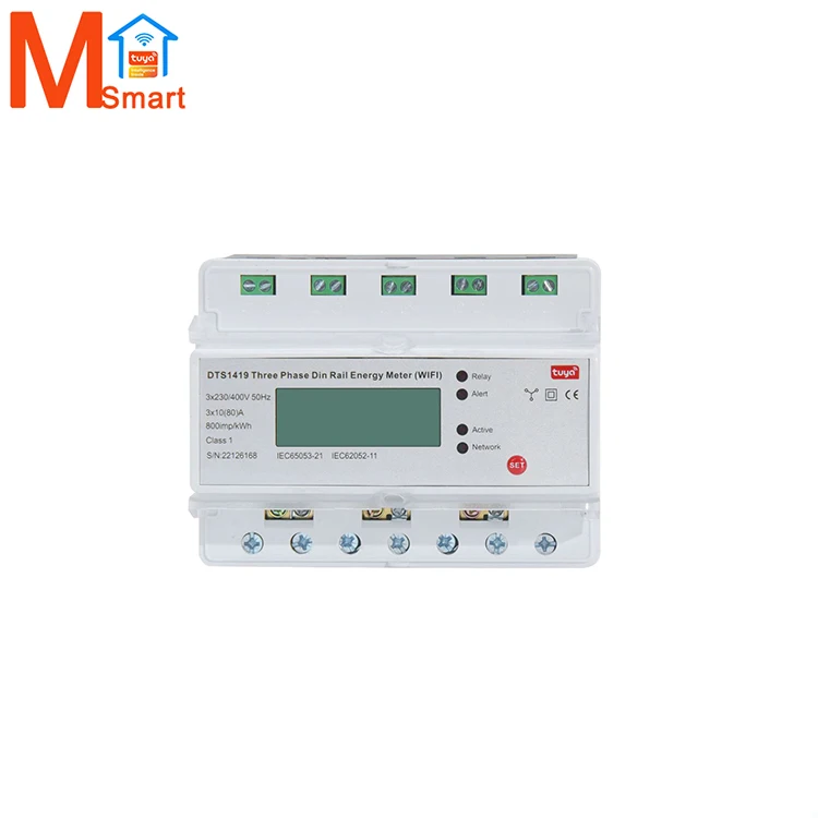 Three-phase smart tuya WIFI multi-rate mutual inductance rail meter watt-hour meter