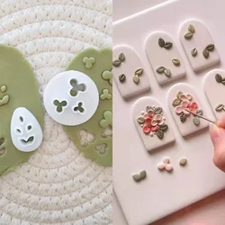 Mini Leaves Flowers Shaped Soft Pottery Polymer Clay Cutters DIY Handmade Earrings Jewelry Pendant Embossing Tools Clay Molds