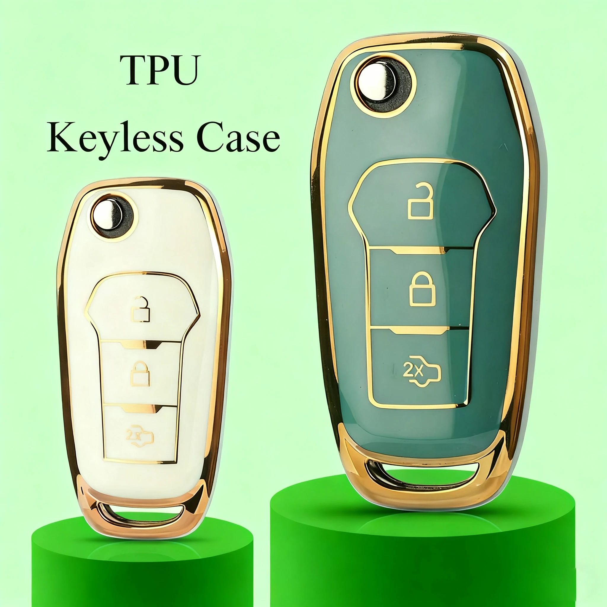 

Jingyuqin Remote Soft TPU Smart Car Key Case Fob For Ford Figo 2017 Mondeo 5 Ecosport Puma 2020 Fiesta Mk8 Everest Ranger Cover