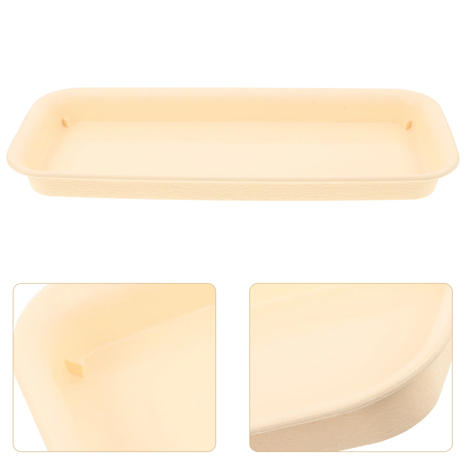

Rectangular Plant Saucers 12In Wave Edge Plastic Tray For Indoor Outdoor Flowerpots Succulent Pots Water Drip Catcher