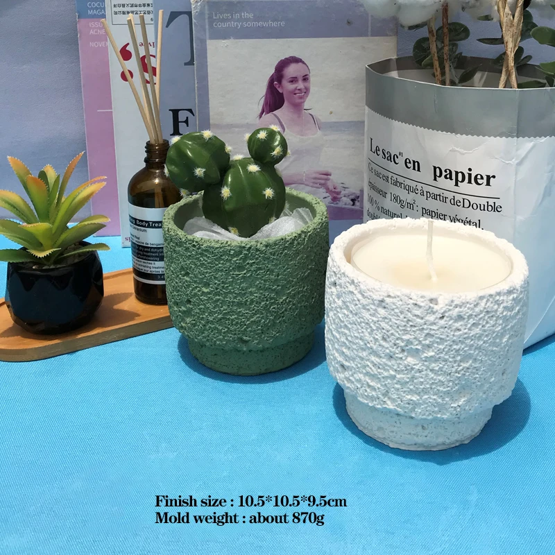 Concrete flower pot silicone mold Aromatherapy Plaster Candle Cup mold Cement Vessel Mold Pencil Holder Mold Concrete Clay Mold