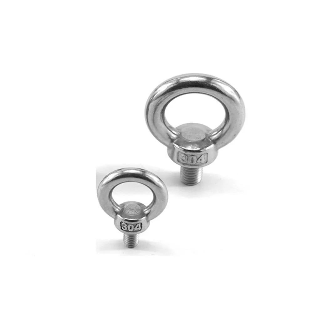 DIN580 304/316 Stainless Steel Marine Lifting Eye Screws M6 M8 M10 M12 M16 Ring Eye Bolt Ring Hooking Nut