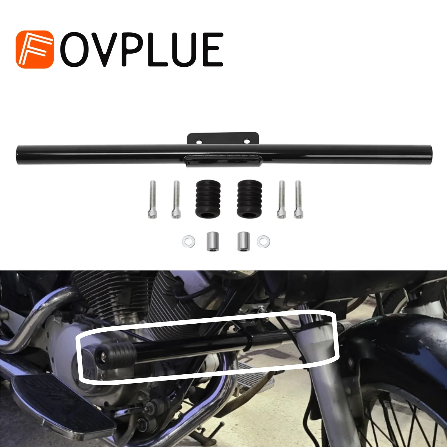 

Motorcycle Black Highway Front Engine Guard Crash Bar Protector for Harley Dyna Low Rider S ST Models with Mid Control 2022-2023