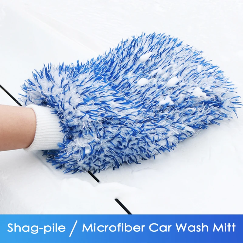 

Plush Car Wash Mitt Microfiber Thick Car Cleaning Mitts Auto Wash Accessories Car Cleaning Tools